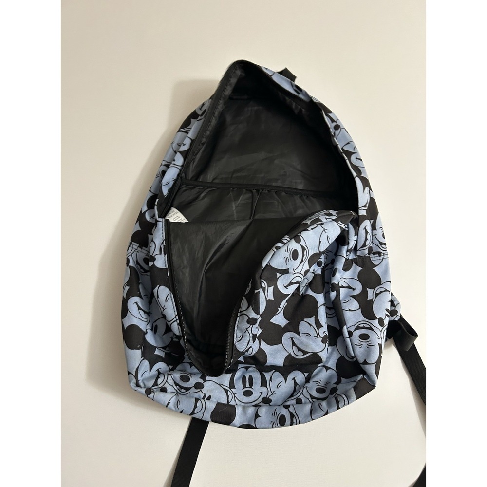 Disney Mickey Mouse Expressions Backpack All Over Print Blue & Black - Picture 3 of 4